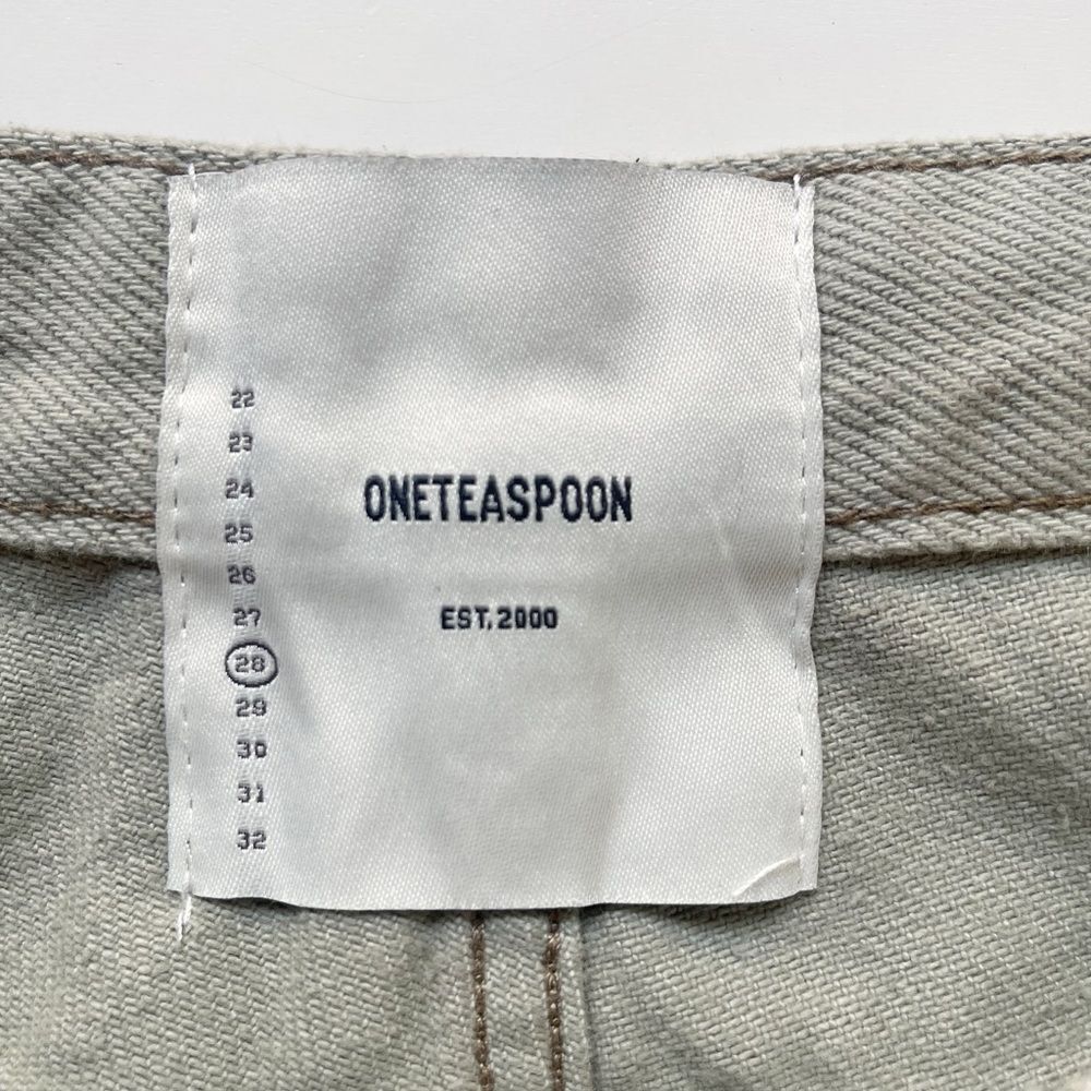 One Teaspoon Free People Stevies Long Length Boyfriend Shorts fade Khaki NWT 28 - Picture 11 of 12